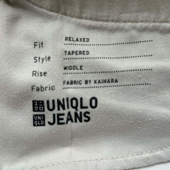 Uniqlo White Tapered Jeans Size 22 - Picture 3 of 4
